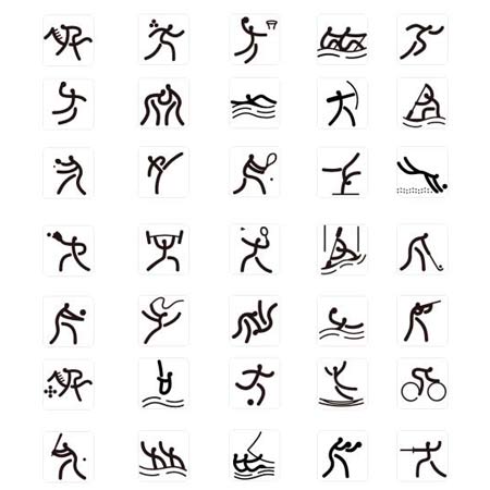 北京奥运体育图标发布形意和谐统一内涵丰富(图)