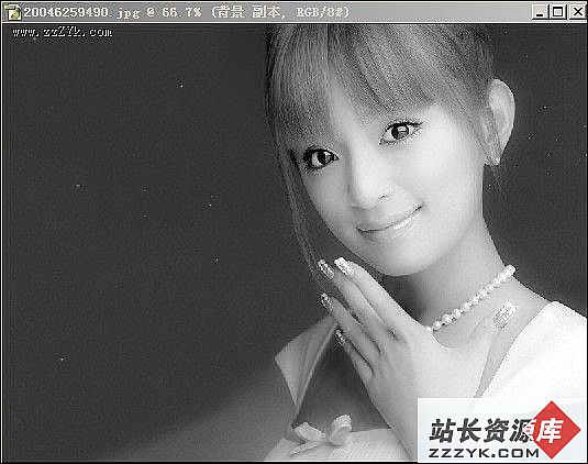 Photoshop快速打造美女的手工素描