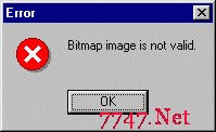 Bitmap image not supported